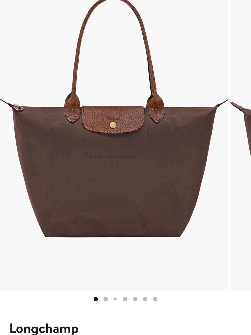 Longchamp Brown and Tan Le Pliage Tote Small.